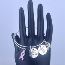 silk ribbon & life trees & never give up bracelets